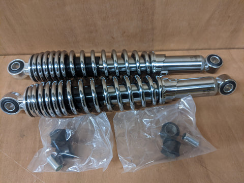 Shock Absorbers Rear Yamaha RD250/350/400 Chrome with 14mm bushes