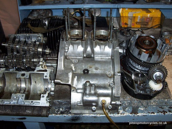 RD 400 Restoration - Motor stripped for inspection